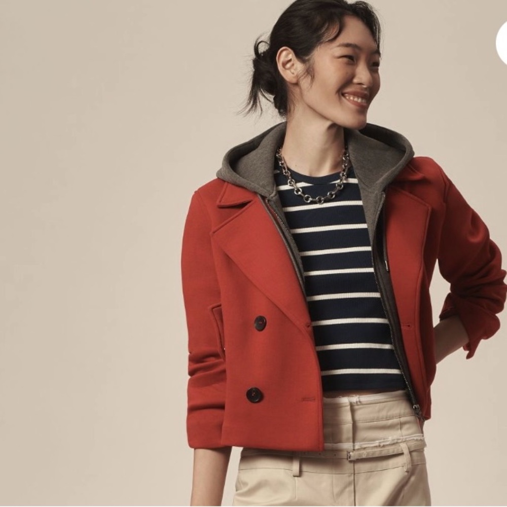 Anthropologie Maeve Twofer Headed Peacoat Size Large